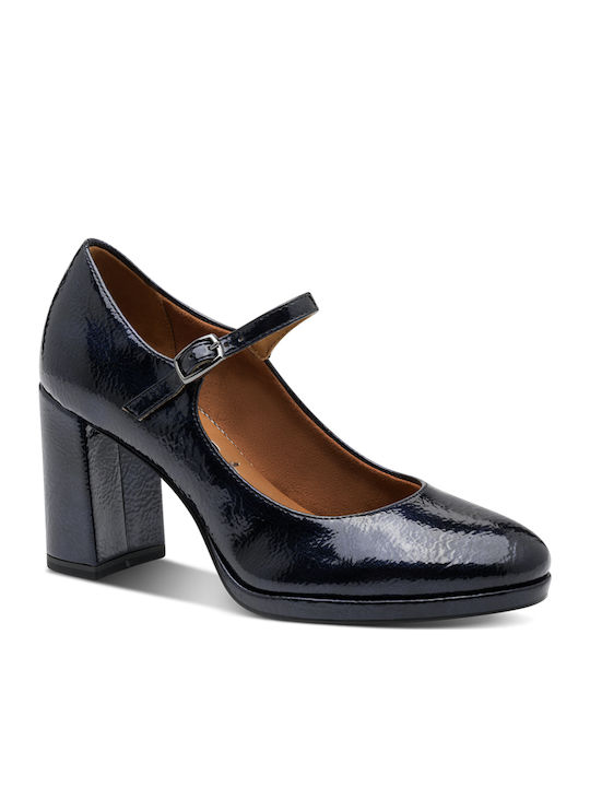 Pumps mit Riemchen Blau