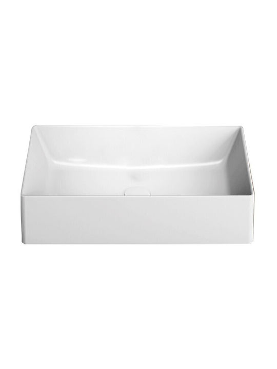 GSI Kube-X Надеждна мивка Порцелан 60x37x13см Бял