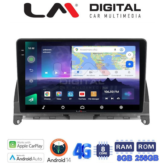 LM Digital Sistem Audio Auto pentru Mercedes-Benz Clasa C 2007>2011 (Bluetooth/USB/WiFi/GPS/Apple-Carplay/Android-Auto)
