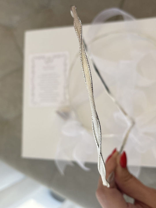 Mara Handmade Wedding Crowns Matte Silver Sparkling Silver Decoration
