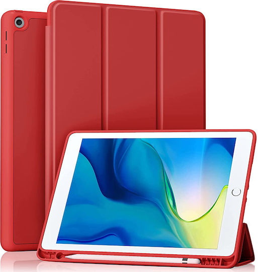 Tech-Protect Smartcase Synthetic Leather Flip Cover Red (iPad 2019/2020/2021 10.2'')