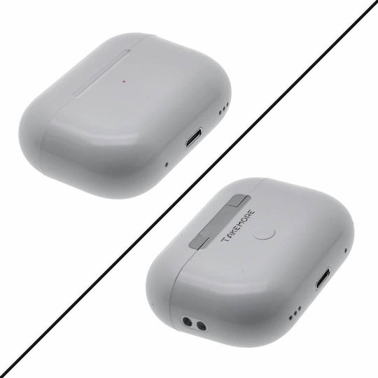 Takemore WS-75 In-ear Bluetooth Handsfree Ακουστικά με Θήκη Φόρτισης Λευκά