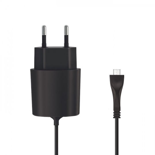 Forever Charger with Built-in Cable micro USB Blacks (5900495447999)