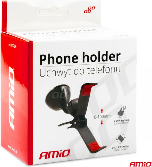 AMiO HOLD-04 Car Mobile Mount with Clip-Peg Black