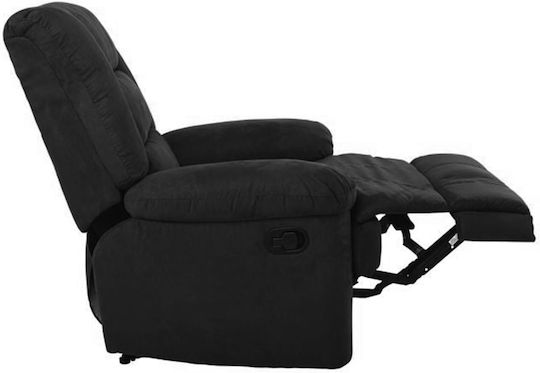 Julia Relax Armchair with Footstool Black 93x90x100cm