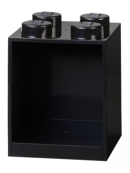 Kids Shelf Box Wall Landscape 4 Studs Floor Black 16x16x21cm
