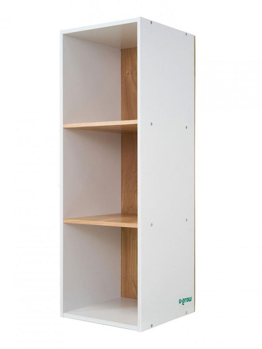 Kids Floor Shelving Unit White 30x29.5x90cm
