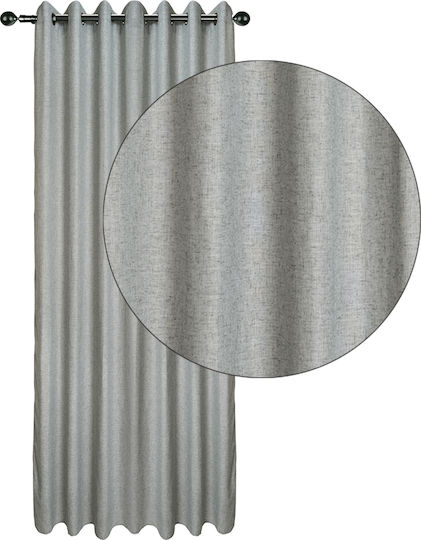 Das Home Curtain with Grommets 2252 Gray 140x270cm