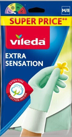 Vileda Oven Gloves Extra Sensation Plastic Medium Green 1pcs