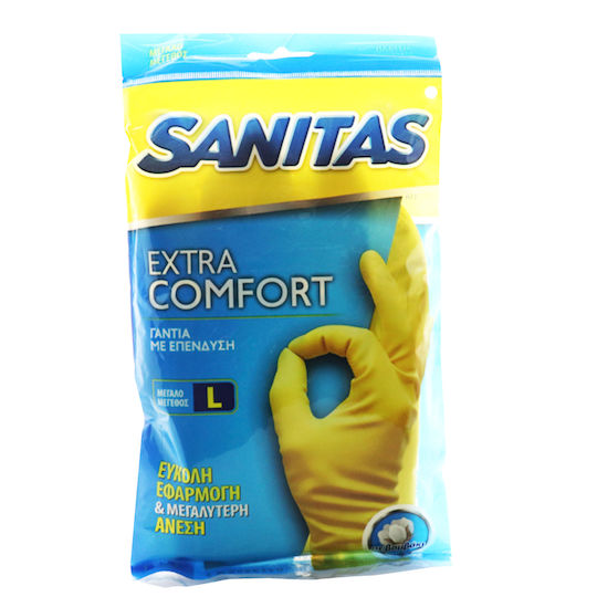 Sanitas Oven Gloves General Purpose Plastic Large Yellow 1pcs