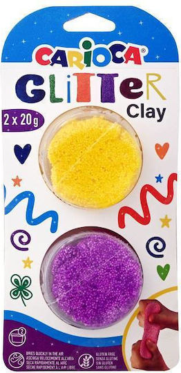 Carioca Glitter Clay Multicolourς 40gr 42128