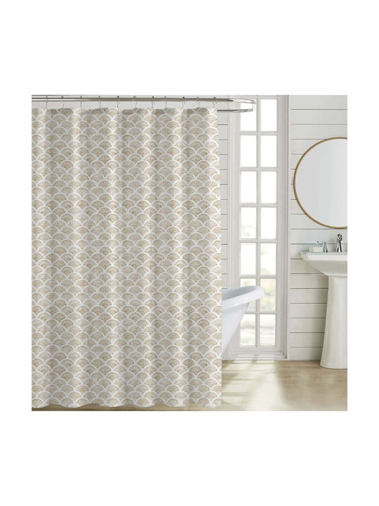 Ankor Geometric Duschvorhang 180x200cm Beige