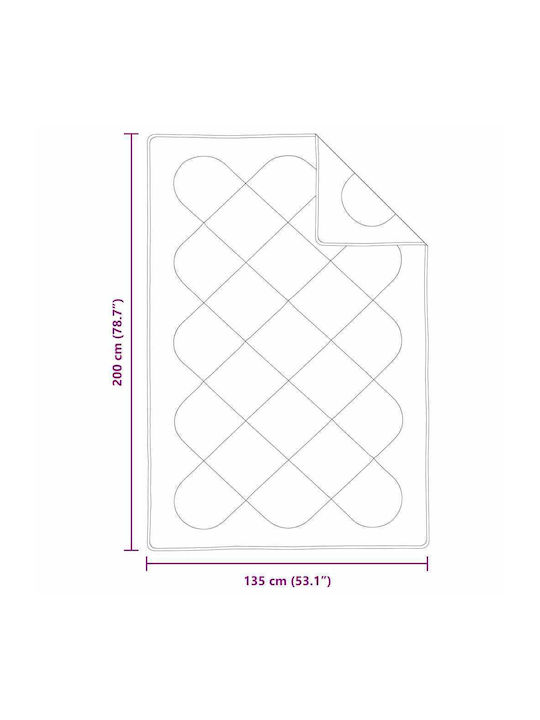 vidaXL Одеяло За Канапе 135x200см Бяло