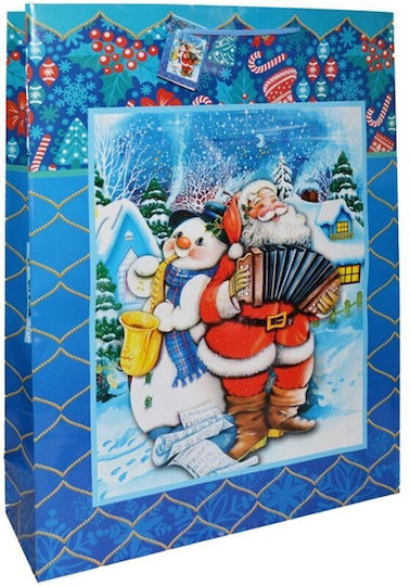 Claus Geantă Hârtie Crăciun Pentru Cadou 30x11x41cm (Desene Și Modele Diverse)