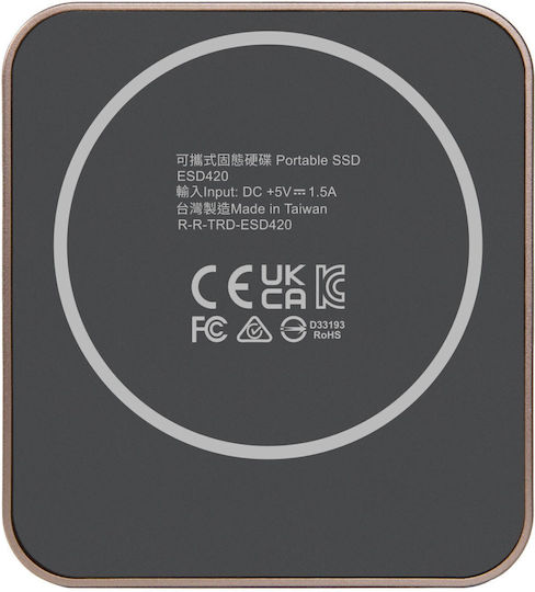 Transcend ESD420 USB-C 3.1 / Lightning / 3.2 Εξωτερικός SSD 1TB 2.5" Champagne Gold