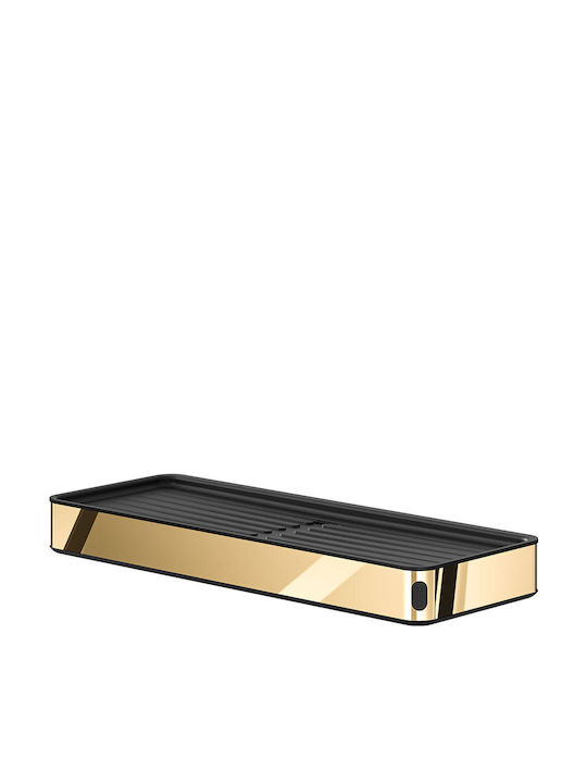 TIGER Επιτοίχια Ραφιέρα Μπάνιου Πλαστική 28x10.5x3.2cm Μαύρη
