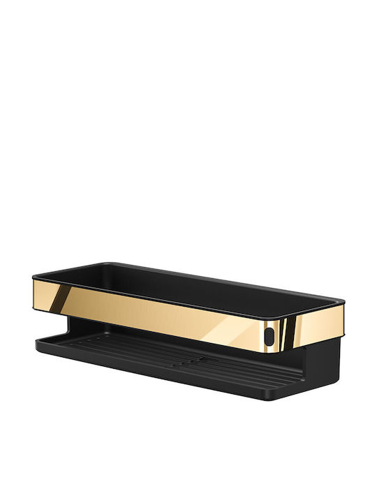 TIGER Επιτοίχια Ραφιέρα Μπάνιου Πλαστική 28x10.5x6.9cm Μαύρη