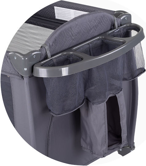 Chipolino Playpen 2 Levels with Mattress Gray