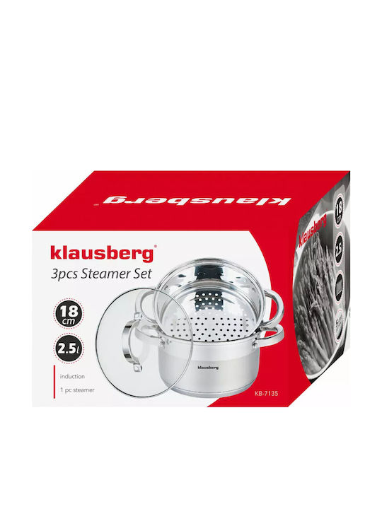 Klausberg Deep Stainless Steel Pot 2.5lt / 18cm