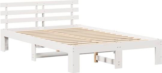 Pat pentru Copii Clasic Semi Dublu Μασίφ ξύλο πεύκου pentru Saltea 120x190cm