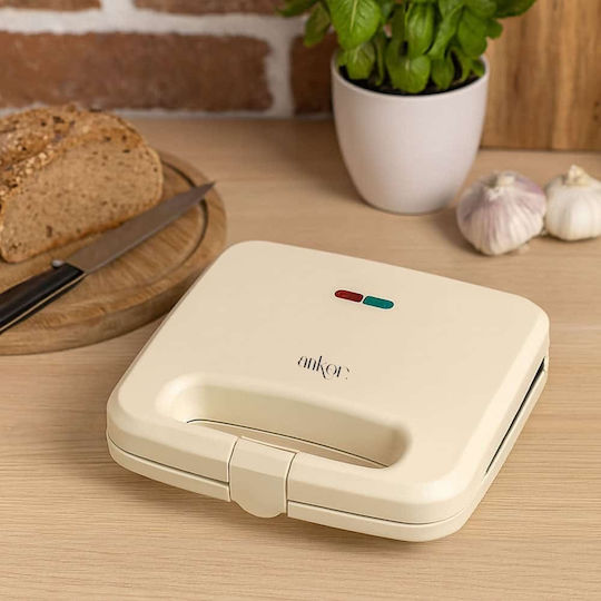 Ankor Τοστιέρα για 2 Τοστ 750W Μπεζ