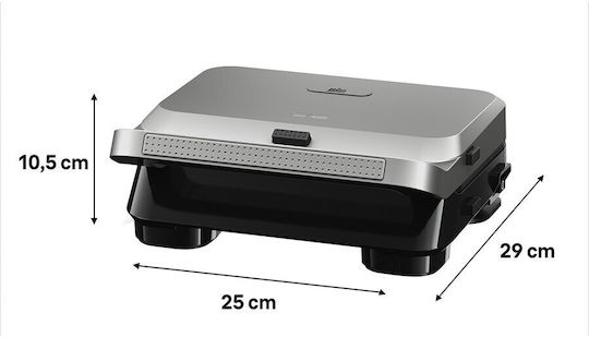 Braun Snack Maker 5 Сандвич тостер за 2 Сандвичи 800W Inox