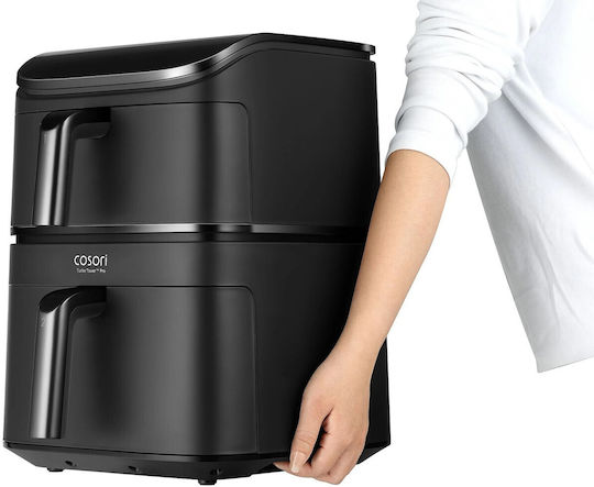 Cosori Turbo Tower Air Fryer with Double Detachable Bucket 10.8lt Black