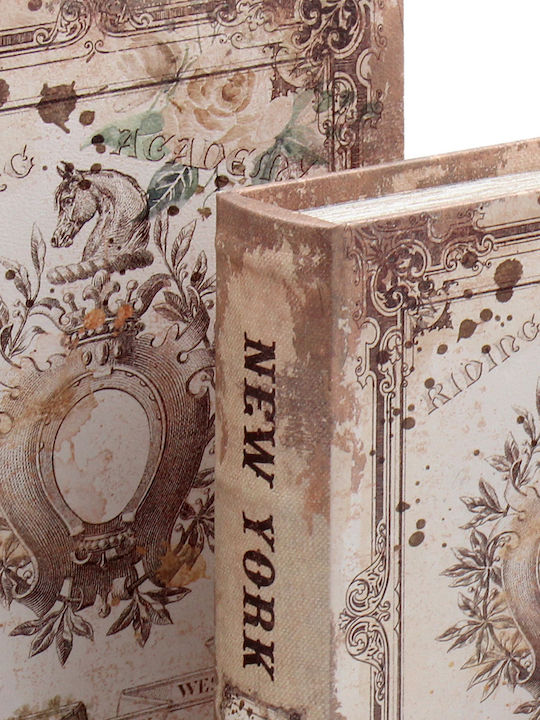 Keskor Σετ Διακοσμητικά Κουτιά σε Σχήμα Βιβλίου 3τμχ