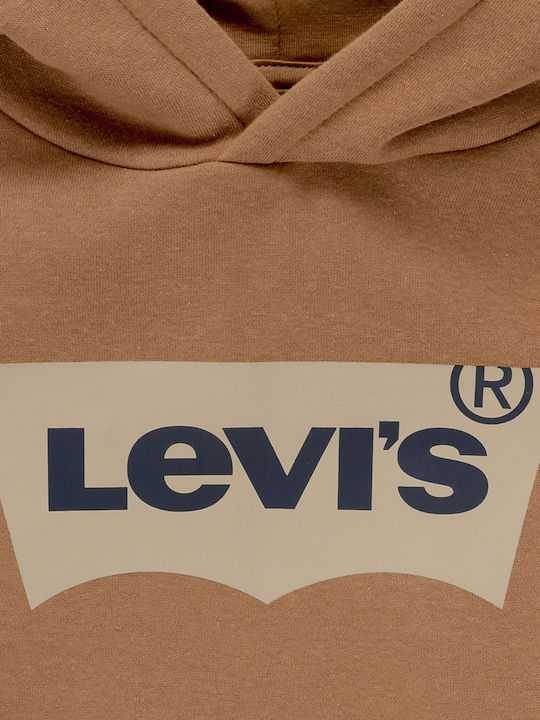 Kinder-Sweatshirt mit Kapuze Beiges Batwing