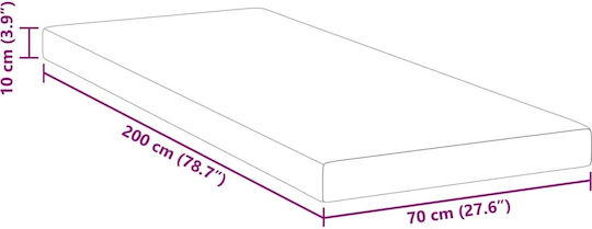 vidaXL Matratzentopper Einzel Polyester 70x200x10cm