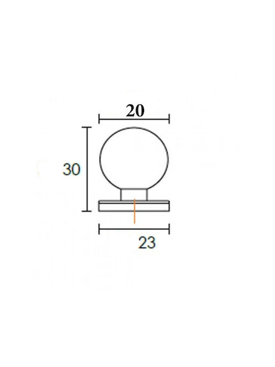 Import Hellas 6050 Knob Furniture made of Metallic Nickel D20mm 6050 1pcs