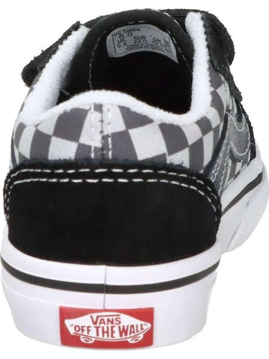 Old Skool V Kids Sneakers with Hoop & Loop Closure Black