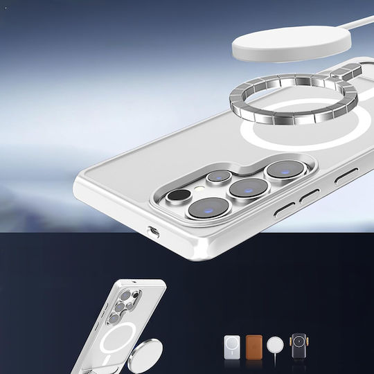 Samsung Galaxy S25 Ultra Kickstand Matte Case Magsafe Silver