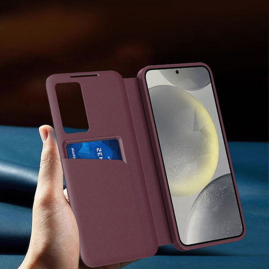 Портмоне Изкуствена кожа Бордо (Galaxy S25)