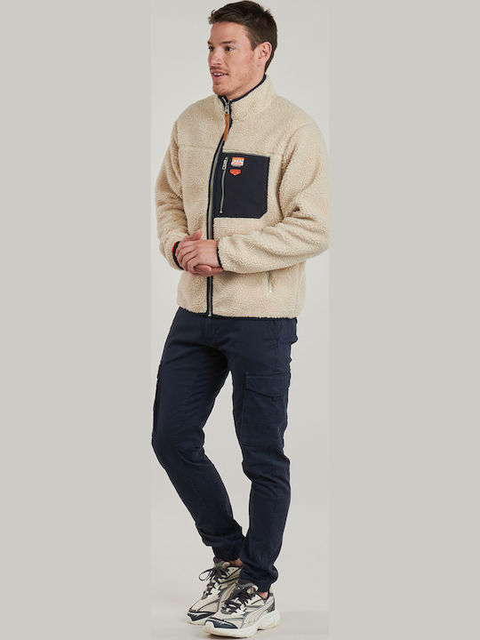 Polar Men's Fleece Cardigan Beige