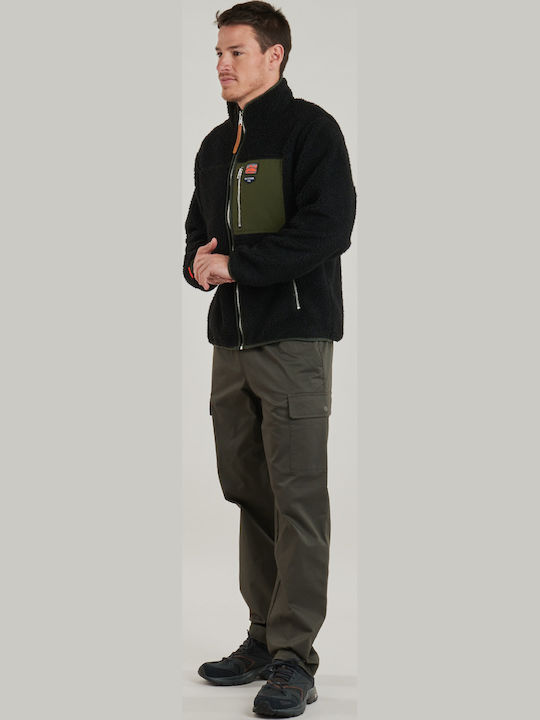 Polar Men's Fleece Cardigan Black