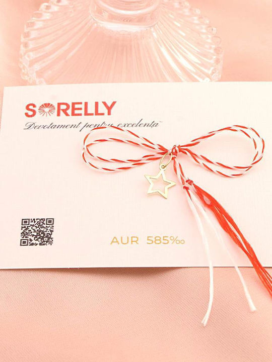 Sorelly Charm Звезда от Жълто Злато 14 Карата