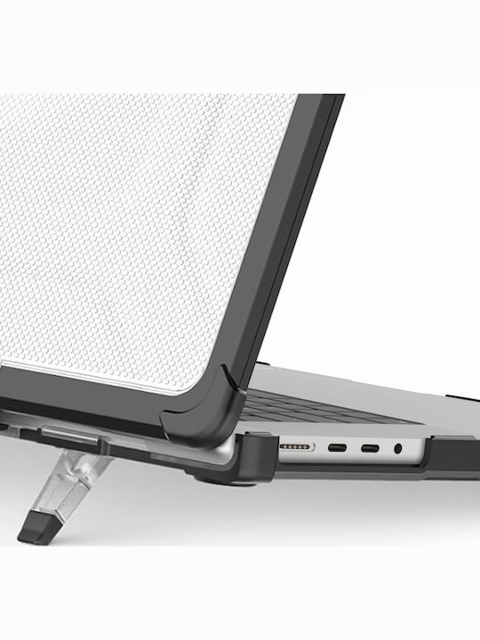 Avizar Case Macbook Pro 16" Rigid Shockproof Protection Foldable Stand Black