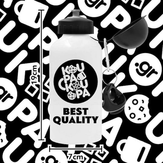 Koupakoupa Labubu Kids Water Bottle Aluminium White 500ml