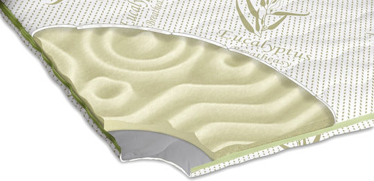 Green Future Топ Матрак Eucalyptus Comfort Еднолицев Пяна с Махащо Се Калъф 90x200x5см