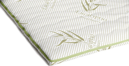 Green Future Mattress Topper Eucalyptus Comfort Single Foam with Removable Cover 80x190x5cm