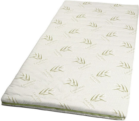 Green Future Mattress Topper Eucalyptus Comfort Single Foam with Removable Cover 80x190x5cm
