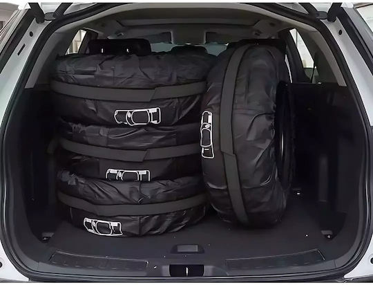 Huse Impermeabile pentru Anvelope 13-17 Inch cu Mâner Set 4 Bucăți