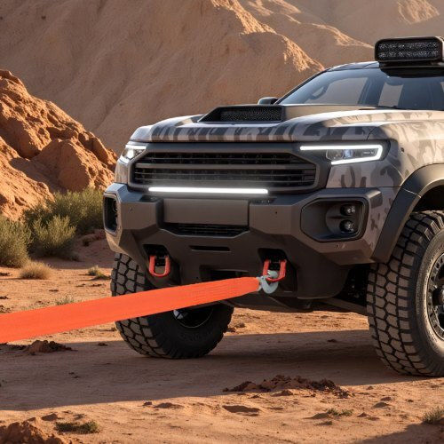 Vevor Car Towing Rope with Towing Capacity up to 7.7 Tons in Orange Colour