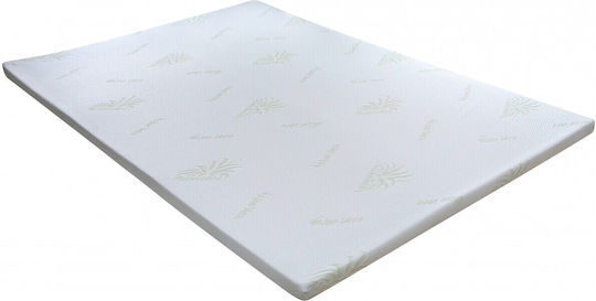 Green Future Mattress Topper Aloe Vera Single Foam Infused with Aloe & Removable Cover 90x200x5cm