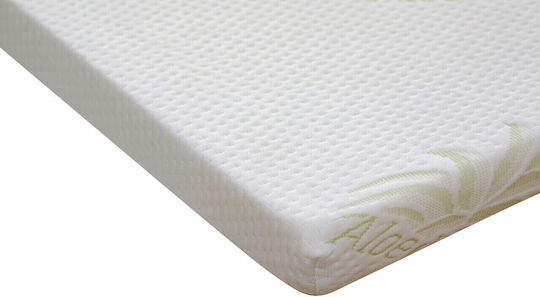 Green Future Mattress Topper Aloe Vera Single Foam Infused with Aloe & Removable Cover 90x200x5cm