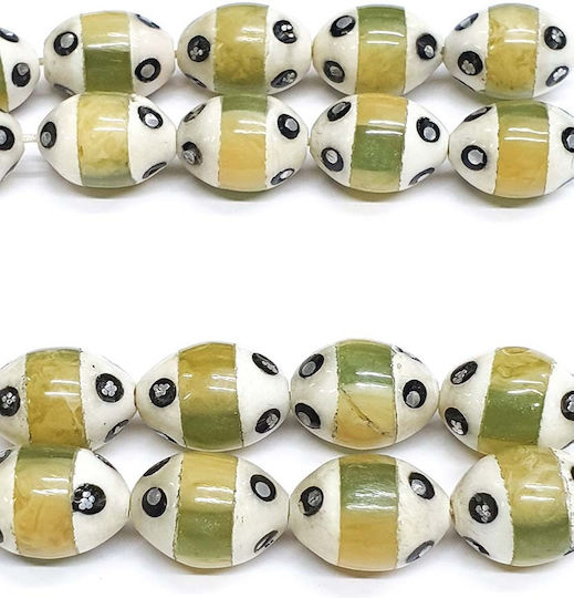Roloi Komboloi Camel Bone Worry Beads Multicolour 28cm