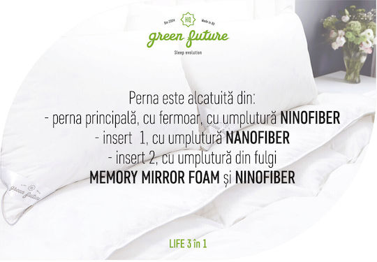 Green Future Life Kopfkissen Schlaf Memory-Schaum 50x70cm