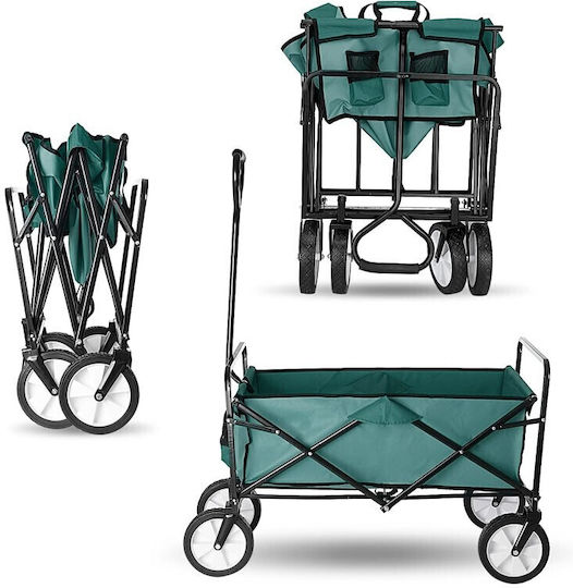 Coș De Gunoi Și Pliabil Căruță De Grădină Metalică 70lt 113cm