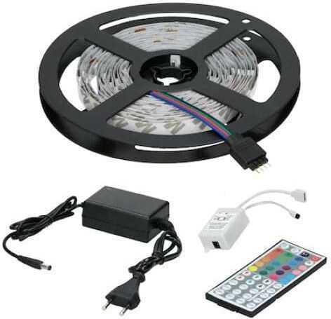 Bandă LED RGB Lumină 5m Tip SMD5050 cu Sursă de alimentare & Telecomandă
